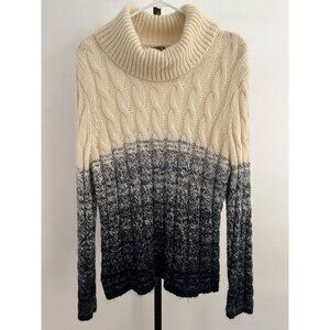EUC Lauren Ralph Lauren XL Mohair Cable Knit Ombre Sweater
